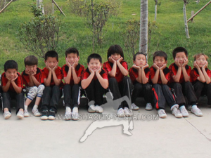 Kids training Kung Fu in China