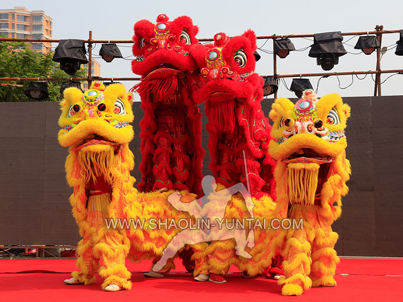 La Marée Nationale Réveille Le Lion Danse Du Lion Chinois Generative Ai